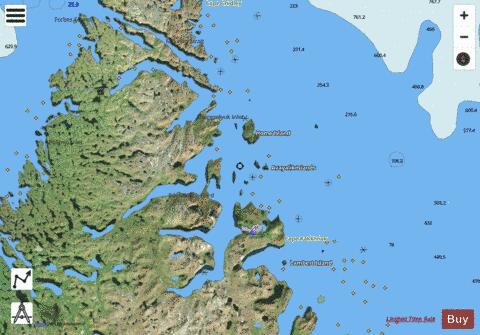Cape Kakkiviak to Duck Islands Marine Chart - Nautical Charts App - Satellite