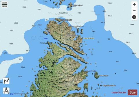 McLelan Strait Marine Chart - Nautical Charts App - Satellite