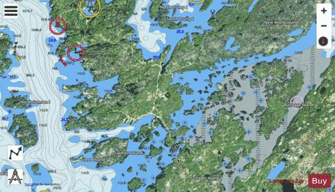 Bacalhao Island to Black Island Marine Chart - Nautical Charts App - Satellite