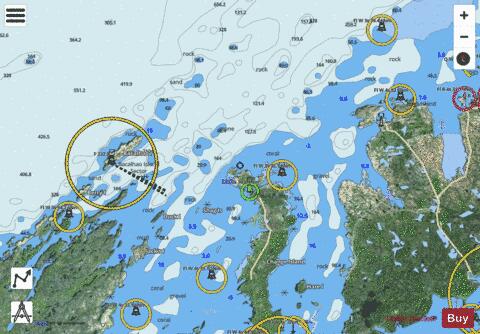 Carmanville to Bacalhoa Island and Fogo (Northern Portion) Marine Chart - Nautical Charts App - Satellite