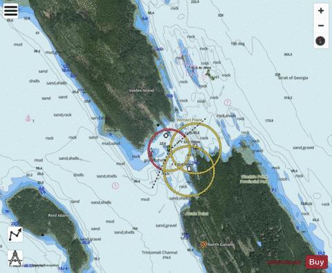 Porlier Pass Marine Chart - Nautical Charts App - Satellite