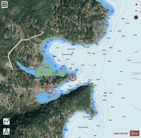 Mannion Bay and\et Snug Cove Marine Chart - Nautical Charts App - Satellite