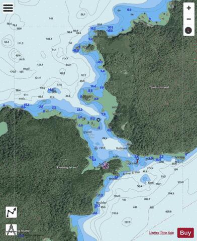 Robbers Passage Marine Chart - Nautical Charts App - Satellite