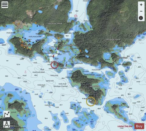 Kyuquot Marine Chart - Nautical Charts App - Satellite
