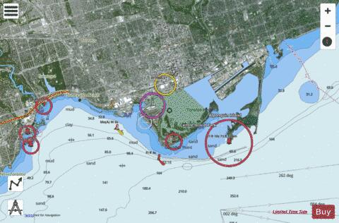 Toronto Harbour Marine Chart - Nautical Charts App - Satellite