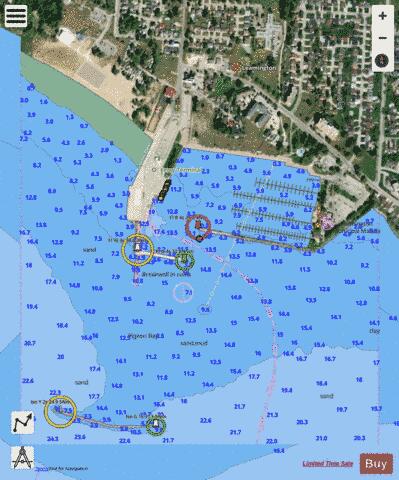Leamington Harbour Marine Chart - Nautical Charts App - Satellite