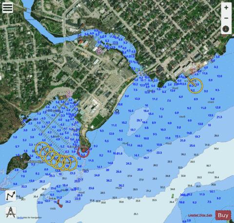 Gananoque Harbour Marine Chart - Nautical Charts App - Satellite