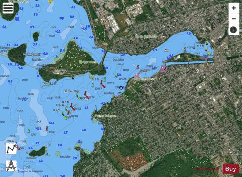 Baie Saint-Francois Marine Chart - Nautical Charts App - Satellite