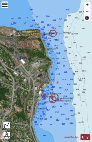 Clarenville Marine Chart - Nautical Charts App - Satellite