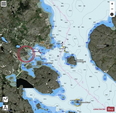 Hopedale Harbour Marine Chart - Nautical Charts App - Satellite