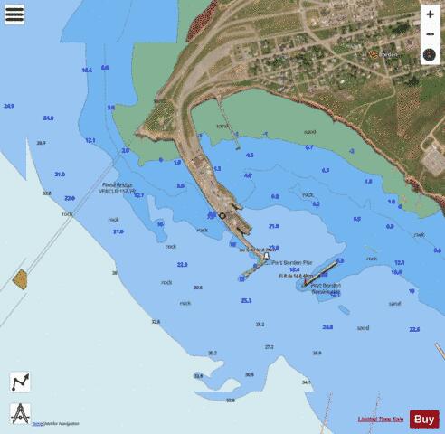 Borden Marine Chart - Nautical Charts App - Satellite