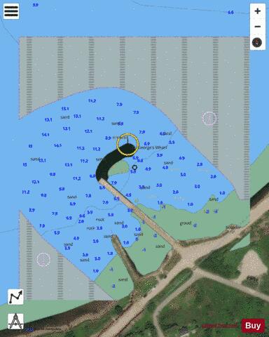 St. George's Public Wharf / Quai public Marine Chart - Nautical Charts App - Satellite
