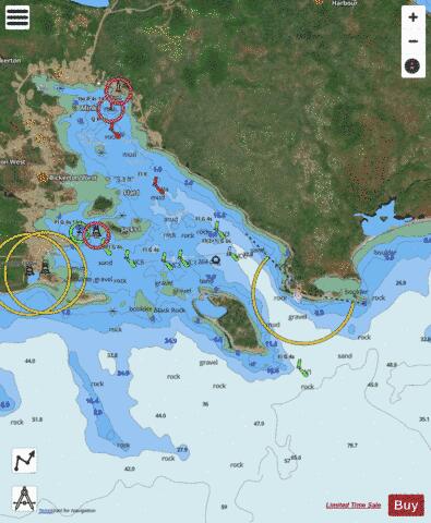 Port Bickerton Marine Chart - Nautical Charts App - Satellite
