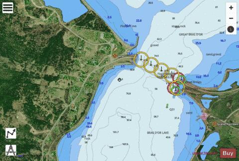 Iona and/et Grand Narrows Marine Chart - Nautical Charts App - Satellite