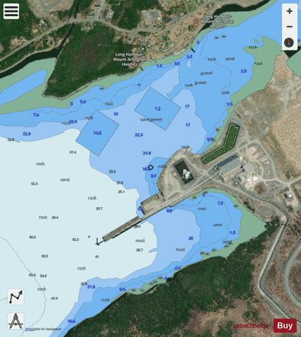 Long Harbour, Erco Wharf Marine Chart - Nautical Charts App - Satellite