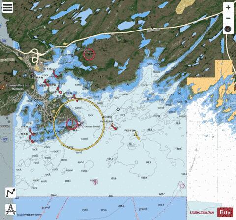 Port aux Basques and Approaches Marine Chart - Nautical Charts App - Satellite