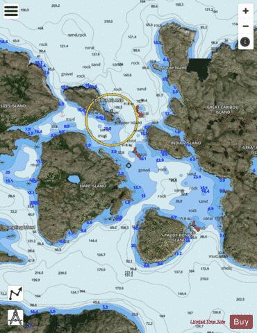 Caribou Run Marine Chart - Nautical Charts App - Satellite
