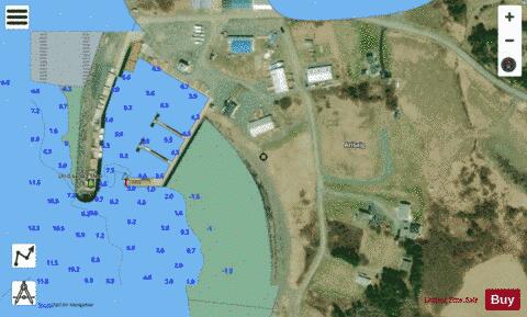 Arisaig Wharf/Quai Marine Chart - Nautical Charts App - Satellite