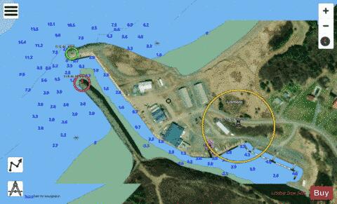 Lismore Wharf/Quai Marine Chart - Nautical Charts App - Satellite