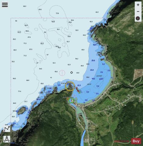 Trout River Bay Marine Chart - Nautical Charts App - Satellite