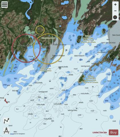 Baie Johan-Beetz et/and Baie Piashti Marine Chart - Nautical Charts App - Satellite