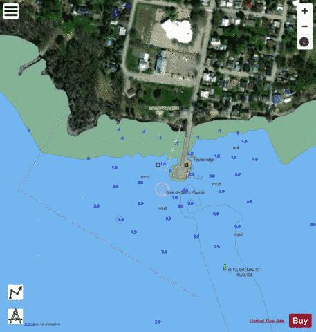 Sainte-Placide Marine Chart - Nautical Charts App - Satellite