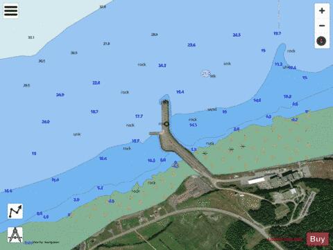 Pointe aux Cenelles Marine Chart - Nautical Charts App - Satellite