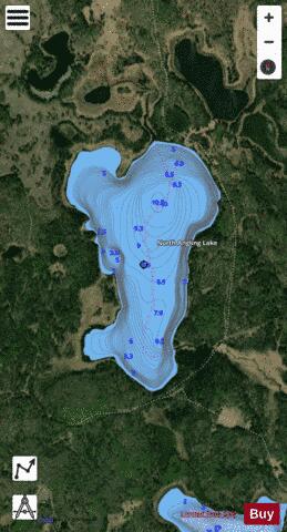 North Angling Lake depth contour Map - i-Boating App - Satellite