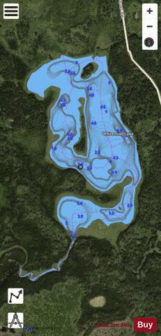 Whitemud Lake depth contour Map - i-Boating App - Satellite
