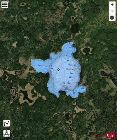 Mossberry Lake depth contour Map - i-Boating App - Satellite