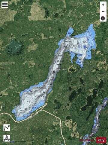 Childs Lake depth contour Map - i-Boating App - Satellite