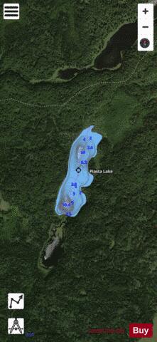 Piasta Lake depth contour Map - i-Boating App - Satellite