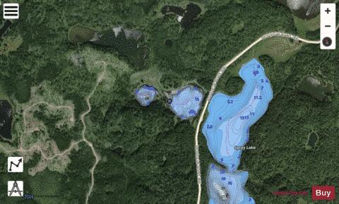 Kulhavy Lake depth contour Map - i-Boating App - Satellite