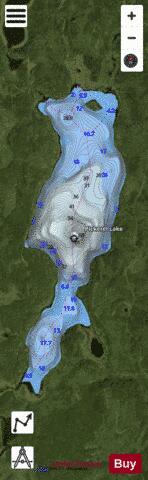 Pickerel Lake depth contour Map - i-Boating App - Satellite