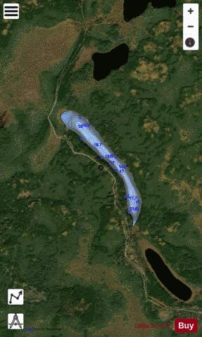Olsen Lake depth contour Map - i-Boating App - Satellite