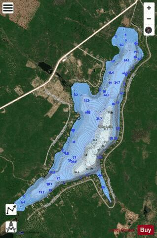 Yoho Lake depth contour Map - i-Boating App - Satellite