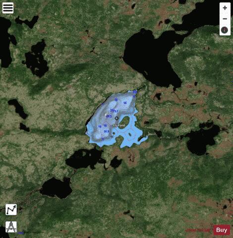 Fly Pond depth contour Map - i-Boating App - Satellite