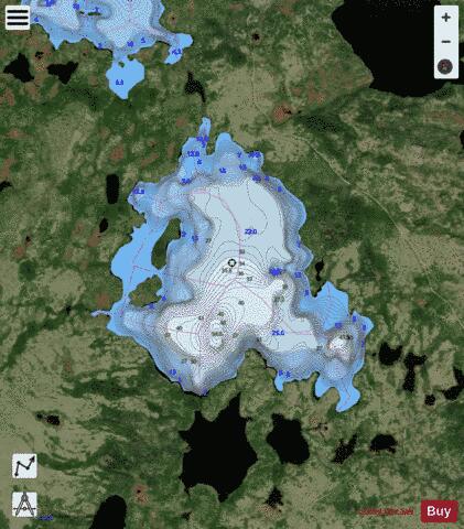 Third Saunders Pond depth contour Map - i-Boating App - Satellite