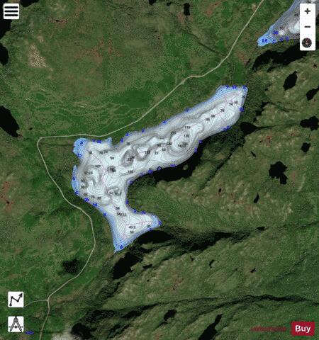 Copper Lake depth contour Map - i-Boating App - Satellite