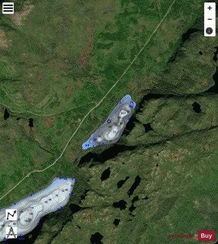 Jims Lake depth contour Map - i-Boating App - Satellite