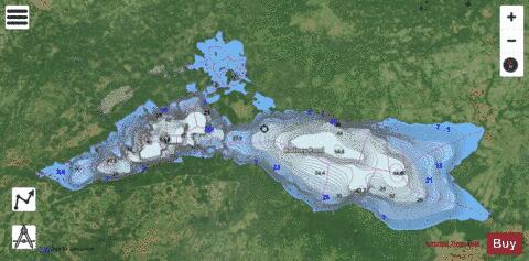 Rodney Pond depth contour Map - i-Boating App - Satellite