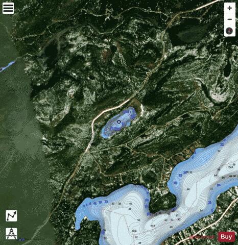 Cheeseman Lake depth contour Map - i-Boating App - Satellite