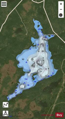 East Castor Pond depth contour Map - i-Boating App - Satellite