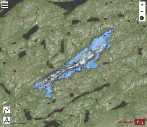 Toilet Seat Lake depth contour Map - i-Boating App - Satellite