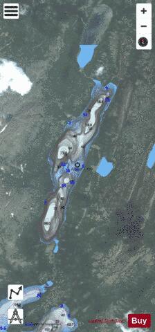 Alliger Lake depth contour Map - i-Boating App - Satellite