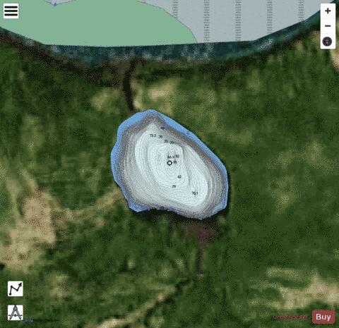 Shellabear Lake depth contour Map - i-Boating App - Satellite