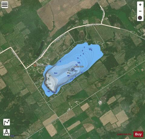 Roblin Lake depth contour Map - i-Boating App - Satellite