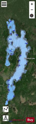 Beresford Lake depth contour Map - i-Boating App - Satellite
