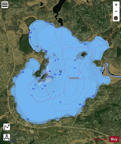 Betula Lake depth contour Map - i-Boating App - Satellite