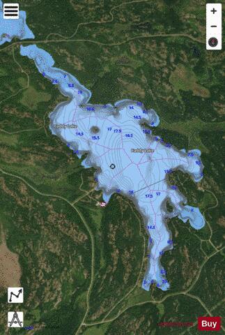 Caddy Lake depth contour Map - i-Boating App - Satellite